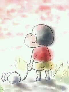 :在日本以前确实有一个叫小新的五岁男孩子 在一天车祸中为了保护他的妹妹而死掉了 他的妈妈早夭使野原美伢因伤心过度而精神异常进了医院 每天回忆着想念小新 用着小新生前最喜欢的蜡笔描绘记录了小新出生后点点滴滴的事情 她在笔记上写到 如果还活着的话 会这么快乐吧 某一天臼井仪人在医院遇到了早夭使野原美伢 就给他妈妈描绘记录的拟成一部动画 《蜡笔小新》知道蜡笔小新一直停留在5岁的原因了吧 只是我知道以后太难过了/难过