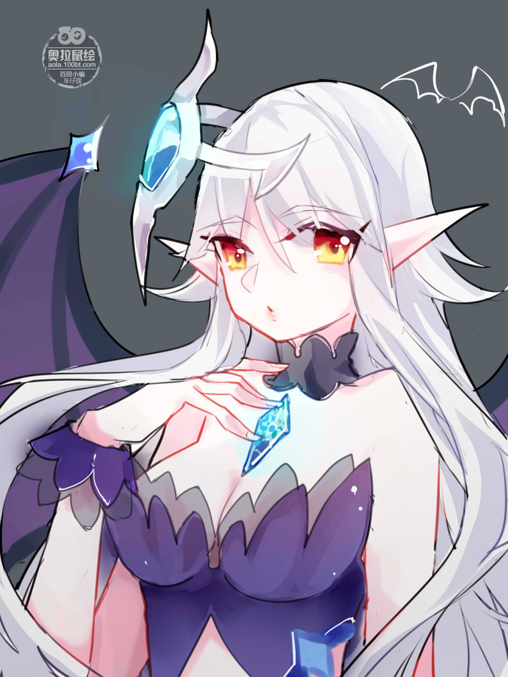 奥拉星鼠绘 暗翼女神