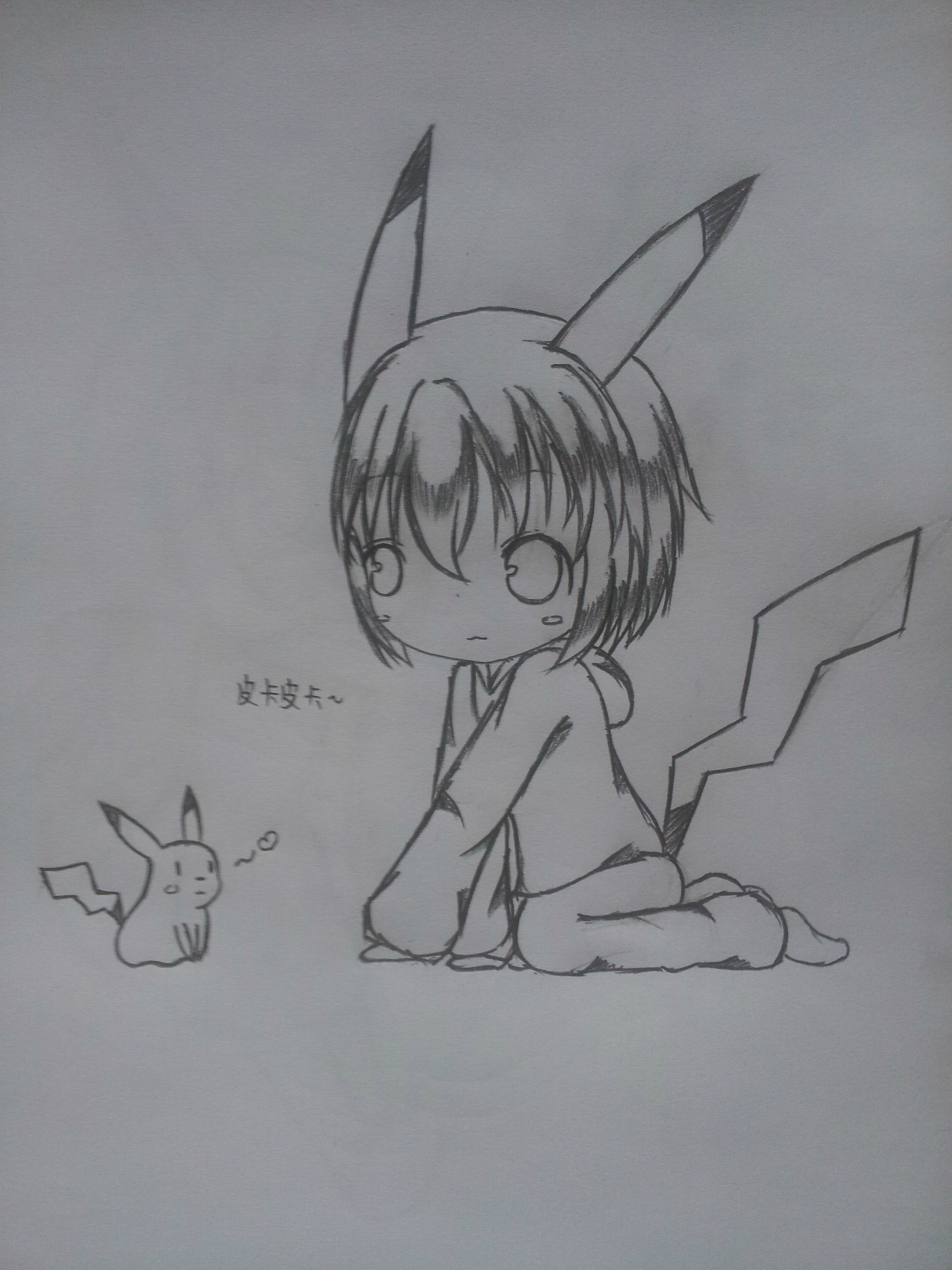q版人物素描图片