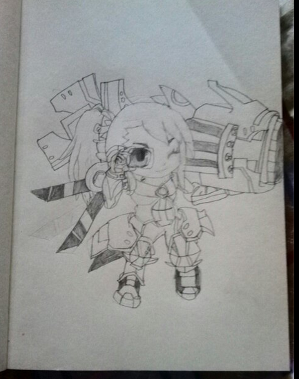 龙斗士女枪炮师 慕思凯奇手绘作品