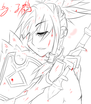 龙斗士暴力天斩 子鹤板绘作品