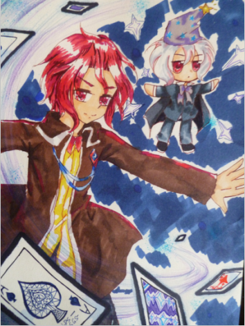 龙斗士觉醒萨古斯 冰色染翎手绘作品