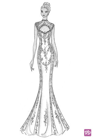 【蕾娜】设计师的手绘婚纱稿,看看哪一个是你的最爱