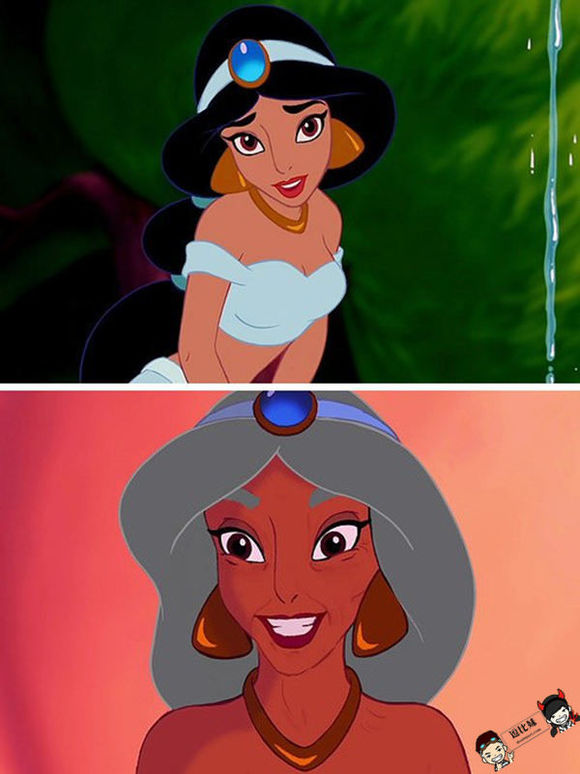 《阿拉丁》茉莉公主 茉莉公主:茉莉银发公主,不只头发变白,还有深深