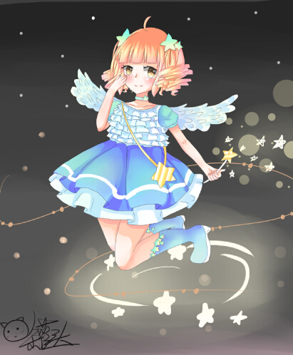 罐头奥比岛板绘秀作品安琪儿