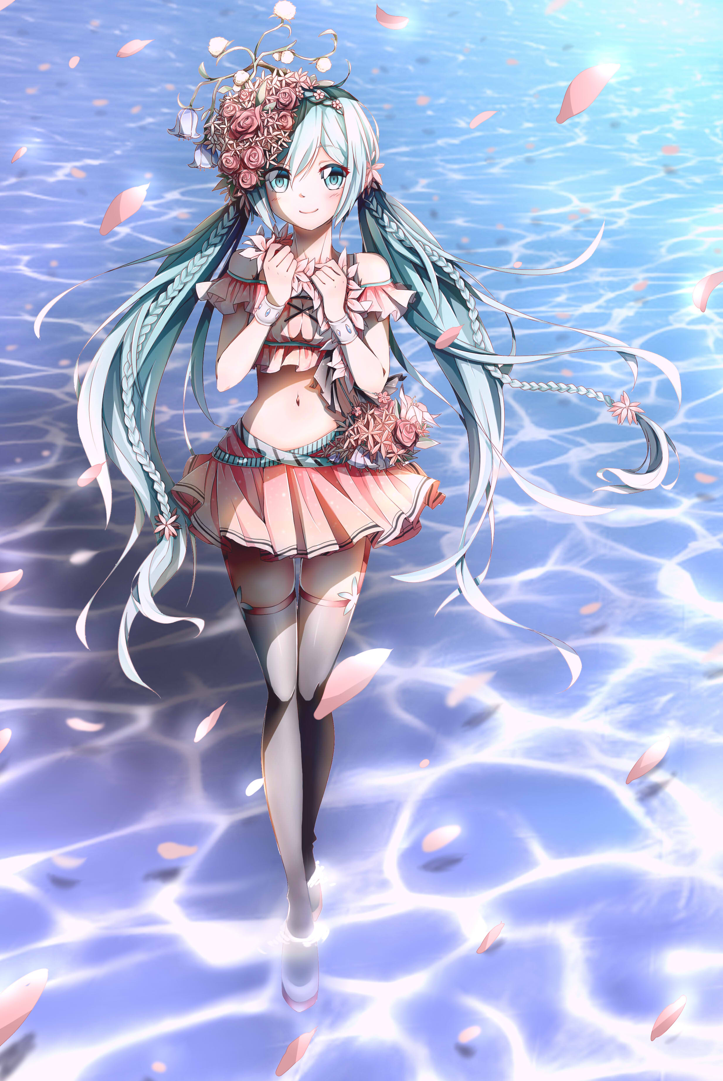 棂奥比岛板绘作品--花miku